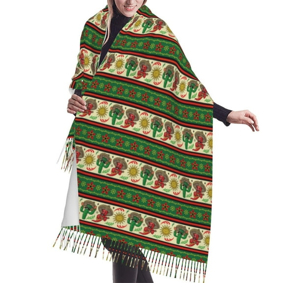 Shawl Wraps for Women - Vintage Mexican Oversized Fall Winter Fashion Blanket Scarf for Women