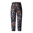 thumbnail image 5 of zanvin Pantalons en Lin pour Femmes, Mode Été Décontractée Poches Droites Imprimé Pantalons Cargo Femmes, 5 of 5