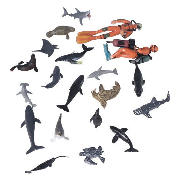 Modelo de figuras de animales marinos 20 piezas BuyWeek