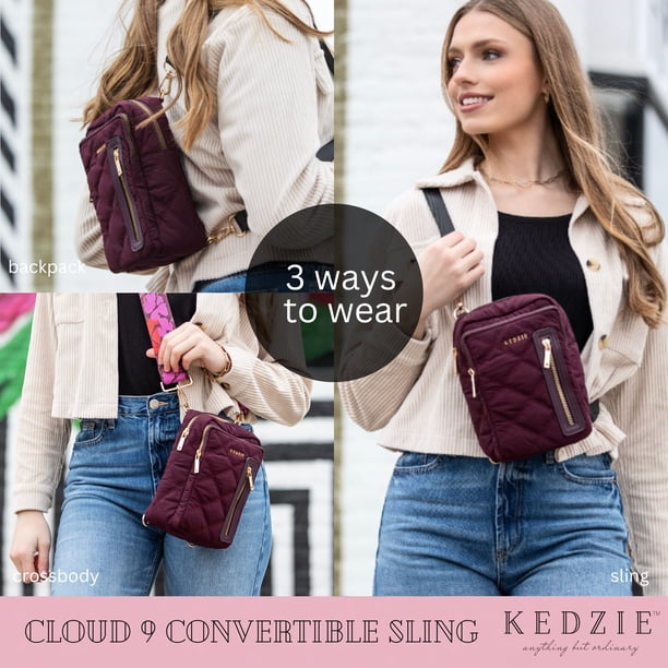 Kedzie Cloud 9 Convertible Quilted Puffer Sling Crossbody  display picture 2