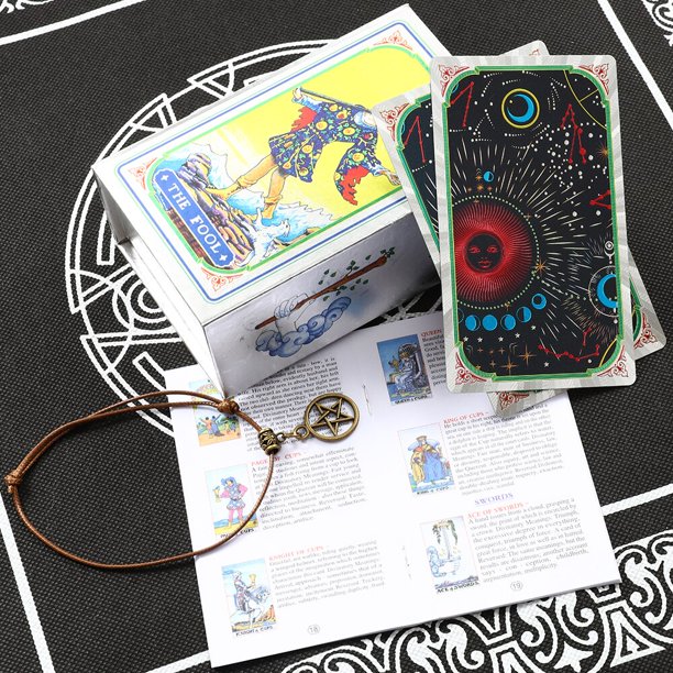 Cartas de tarot de plástico para jinete, lámina dorada, exquisita colección de cartas de adivinación de ajedrez y juego de cartas, resistente al agua y al desgaste qym unisex