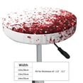 thumbnail image 4 of Round Bar Stool Seat Covers, Red Glitter on White Elastic Round Chair Cover Stool Seat Slipcover Bar Stool Cushions Round Pad for 12-14 inch, 4 of 7