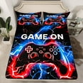 thumbnail image 2 of Castle Fairy Lightning Gamer 4-Piece Full Size Sheets for Boys Girls Women Men,Abstract Gamepads Bed Sheets,Video Game Lightweight Sheet Sets,Breathable Home Decor, 2 of 7