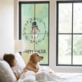 thumbnail image 2 of Happy Easter Window Privacy Film, Teal Green Spring Bunny Eucalyptus Leaves Static Cling UV Sun Blocking Heat Control Window Tint Day and Night, Non-Adhesive One Way Privacy Cover 29.5''x78.7'', 2 of 7