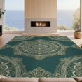 thumbnail image 2 of Design&I 8'x10' Washable Area Rug Circle Ornate Scroll Border Dining Table Alfombra Round Vintage Refined for Living Room, Family Extra Large Skid-Resistant Low Profile, 2 of 7