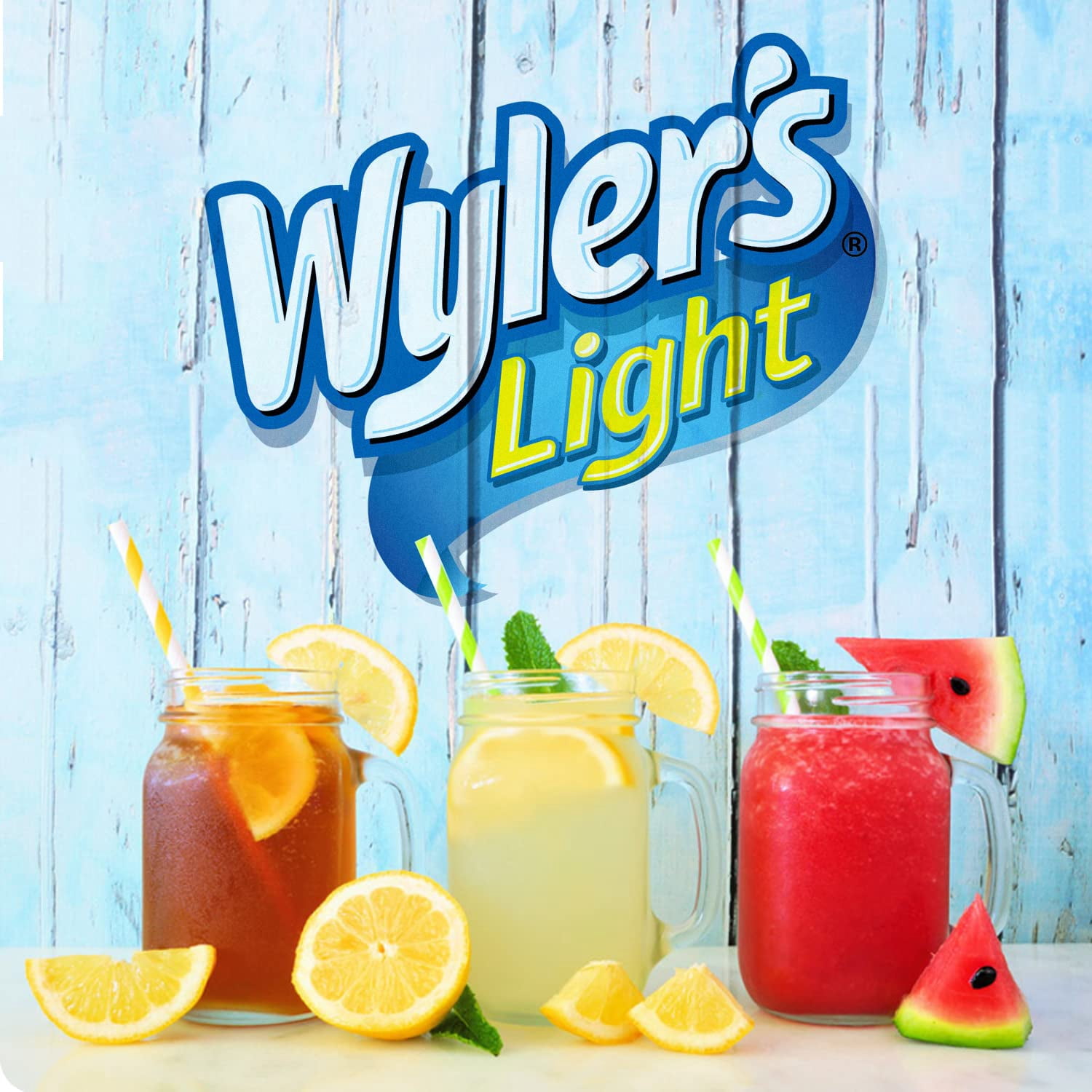 Wyler's Light Singles To Go Powder Packets, Water Drink Mix, Watermelon Lemonade, Quantity of 12