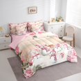 thumbnail image 3 of Manfei Cute Cartoon Snowman Twin Bedding Sets for Kids Girls, Chic Pink Rose Flower Bedding Comforter Set, Merry Christmas Gifts Sheet Sets, Ultra Soft Home Decor Reversible 7 Pieces, 3 of 8
