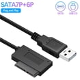 thumbnail image 2 of Cable Usb 2,0 A Sata 7 + 6 De 13 Pines Slimline Para Tableta, Portátil, Notebook, Adaptador De Unidad Óptica, Cable Convertidor Para Dvd, Cd, Rom, Pc, Txtb1 Scienceny EL011595-00, 2 of 6