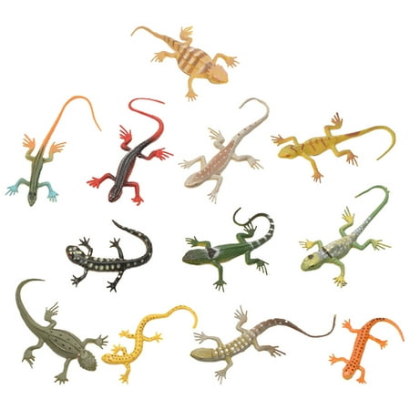 

NUOLUX 12pcs Simulation Lizard Toys Realistic Gecko Figures Party Trick Toys Home Decor