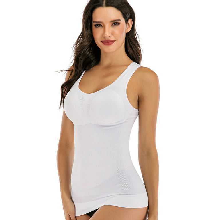Compression Tank Top Women with Tummy Control Cami Shaper Slimming Camisole  Shapewear Tops 