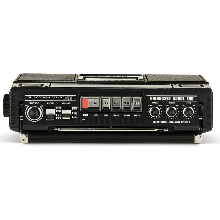 QFX Bluetooth Cassette/Radio Boombox, Black, J-220BT 