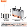 thumbnail image 3 of KFFKFF 2.3x2 Qt Electric Cheese Dispenser with Pump Commercial Hot Fudge Warmer, 3 of 9