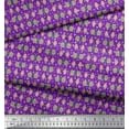 thumbnail image 2 of Soimoi Purple Cotton Duck Fabric Hearts & Owl Bird Printed Craft Fabric by the Yard 56 Inch Wide, 2 of 3