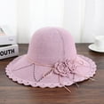 thumbnail image 6 of LinYooLi Of New Women's Spring/Summer Korean Sunshade Hat Flower Fisherman Hat Big Edge Outdoor Sunscreen Knitted Bowl Hat, 6 of 7