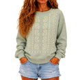 thumbnail image 2 of Womens Embroidered Sweatshirt Oversized Pullover Crewneck Long Sleeve Casual Sweatshirts Tops for Women, 2 of 4