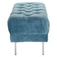 thumbnail image 3 of OSP Home Furnishings Addie Tufted Bench in Sea Fabric with Chrome Legs, 3 of 5