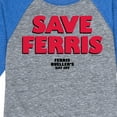 thumbnail image 3 of Ferris Bueller's Day Off - Save Ferris - Toddler And Youth Raglan Graphic T-Shirt, 3 of 4