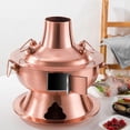thumbnail image 6 of Hot Pot, Chinese Charcoal Hotpot, Chinese Copper Hot Pot, Pure Copper Thick Mongolian Cattle Hotpot, For Family Dinners Gatherings Barbecues Outdoor Cooker Picnic, 6 of 7
