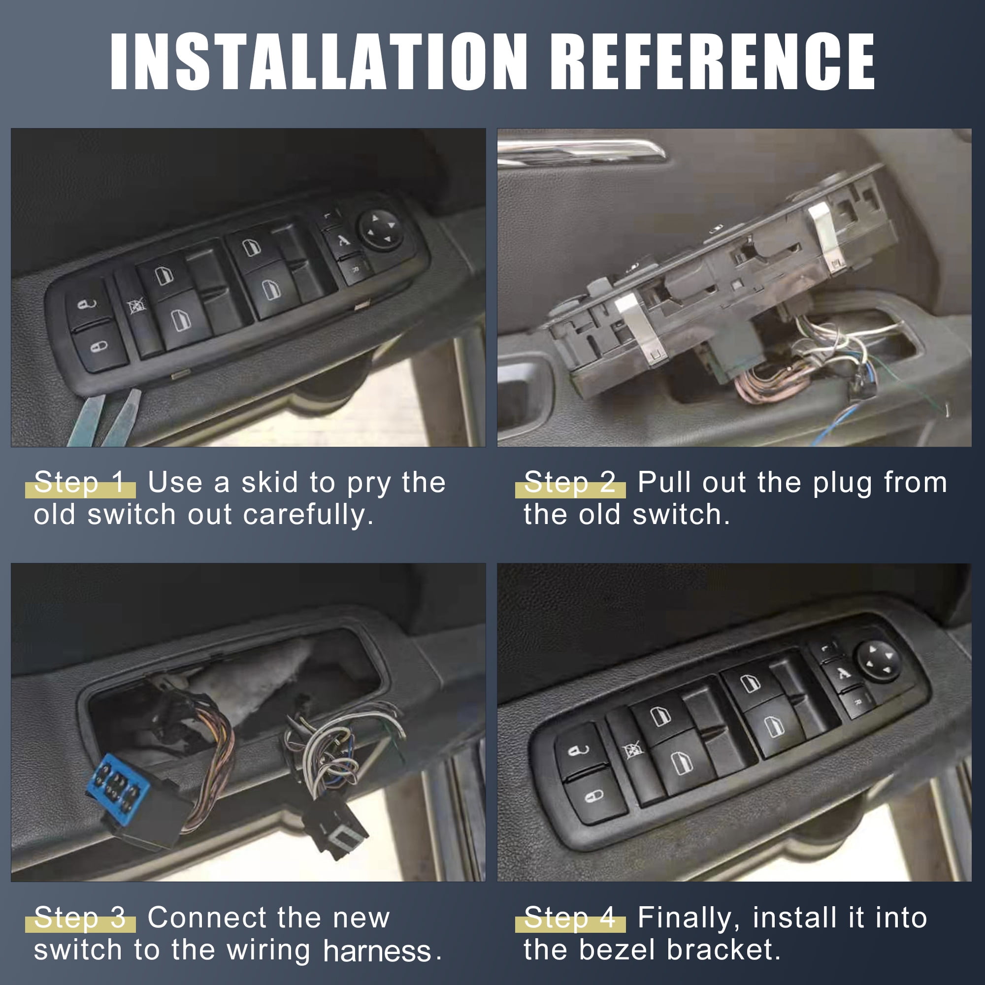 Unique Bargains Front Left Driver Side Power Window Switch for Chrysler Pacifica Voyager