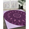 thumbnail image 3 of Ahgly Company Machine Washable Indoor Rectangle Transitional Orchid Purple Area Rugs, 6' x 9', 3 of 7