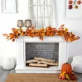 thumbnail image 3 of Nearly Natural W1217 6 in. Assorted Autumn Maple Leaves Pumpkins Gourds Berries & Pinecone Artificial Fall Garland, 3 of 3