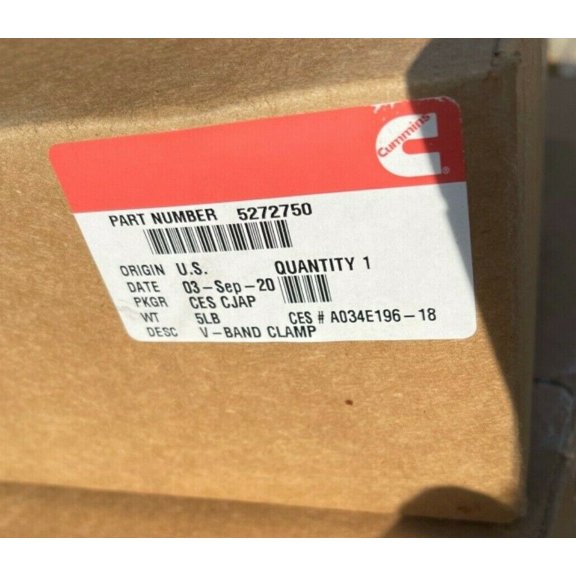 NEW GENUINE CUMMINS CLAMP,V BAND 5272750