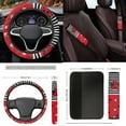 thumbnail image 5 of Yuyamidu Ladybug Car Seat Covers Front Rear Full Set Cute Car Floor Mats Steering Wheel Cover Seat Belt Pads Coasters Handbrake Cover Set, 15 PCS, 5 of 6