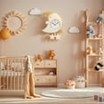 thumbnail image 5 of Unique Bargains 1pc Cute Moon Cartoon Star Decor Silent Wall Clock 18" x 12" x 2.4" Yellow, 5 of 5