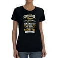 thumbnail image 2 of I'm A September Woman Women T-Shirt, Female Medium, 2 of 4
