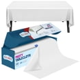 thumbnail image 6 of Clearly Elegant White Plastic Tablecloth Roll with Cutter, 423 Sq.Ft (52"x1181") Extra Large Disposable Picnic Table Cover, Plastic Table Cloth Disposable for Parties, Events and Outdoor Gatherings, 6 of 9