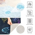 thumbnail image 4 of Toilet Rug U-Shaped Bathroom Rugs Non-Slip Soft Plush Machine Washable Contour Bath Mat Bright Butterflies Silhouette 24x20, 4 of 9