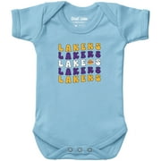 Newborn & Infant Chad & Jake Light Blue Los Angeles Lakers Groovy Bodysuit