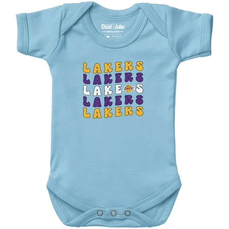 Newborn & Infant Chad & Jake Light Blue Los Angeles Lakers Groovy Bodysuit