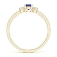 thumbnail image 2 of Angara Natural 0.25 Ct. Tanzanite with Diamond Classic Ring in 14K Yellow Gold for Women (Ring Size: 3), 2 of 11
