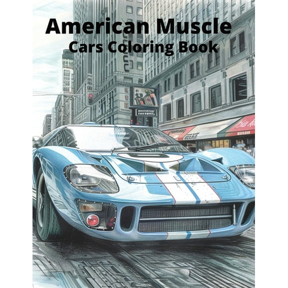 American Muscle Cars Coloring Book, (Paperback)