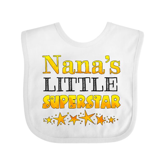 Inktastic Nana's Little Superstar Boys or Girls Baby Bib