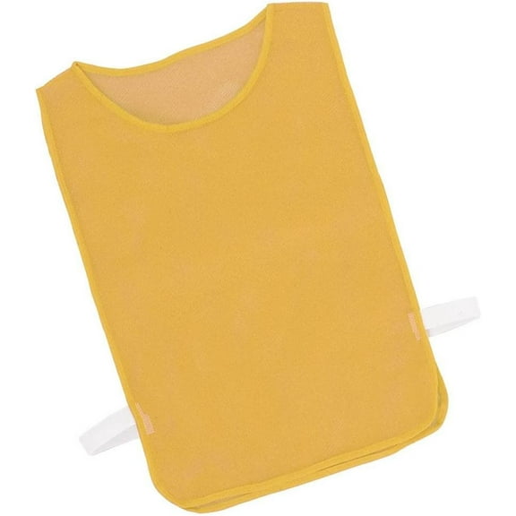 Champion Sports Deluxe Mesh Pinnie, Pack of 12, Yellow, Youth