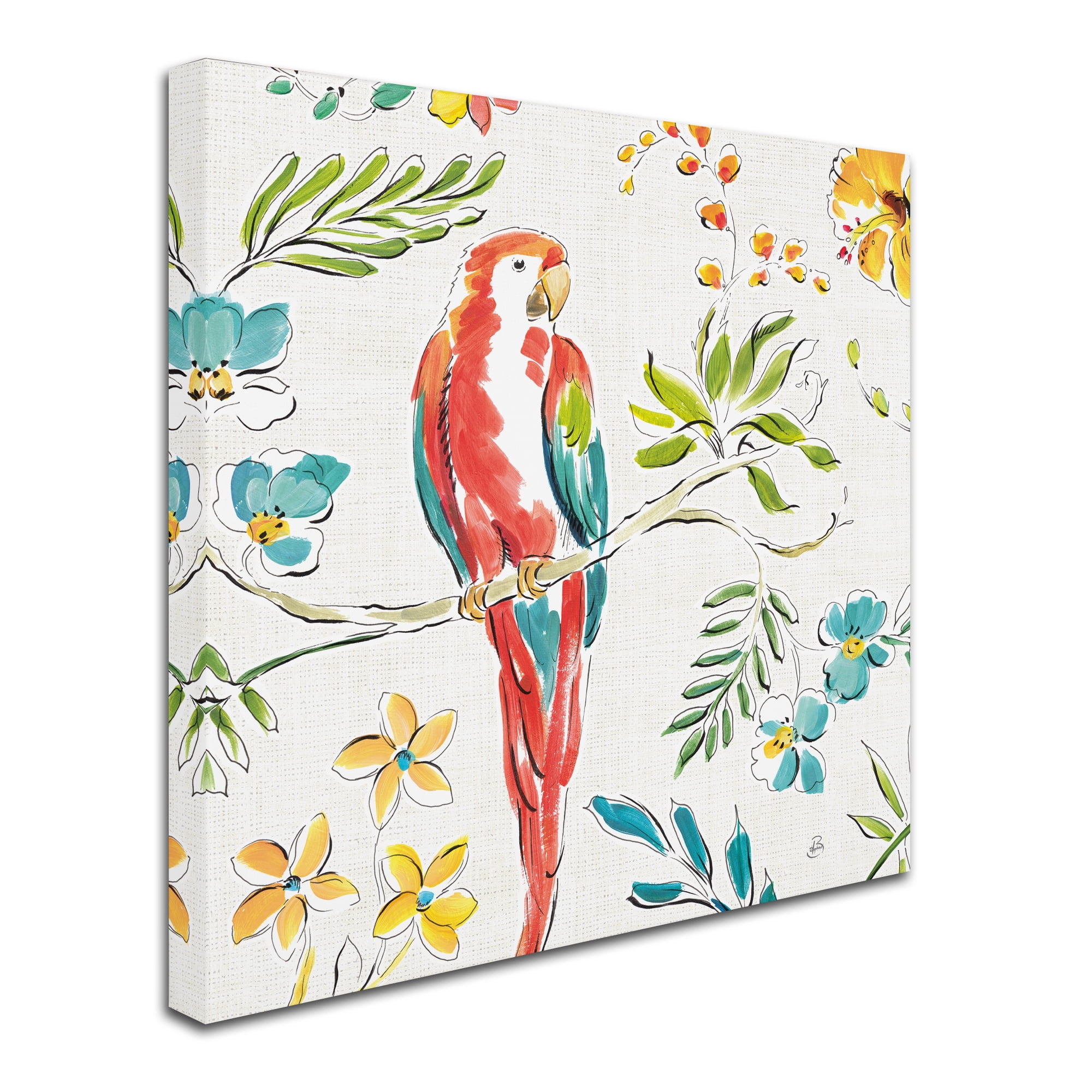 Trademark Fine Art 'Tropical Oasis III White' Canvas Art by Daphne Brissonnet