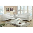 thumbnail image 4 of Poundex Furniture 2 Piece Faux Leather Sofa Set in Cream-White Color, 4 of 4
