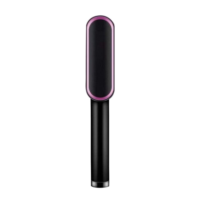 Seitruly Plancha de pelo profesional, cepillo rizador de pelo, peine antiescaldado, alisador, plancha para rizar el cabello, herramienta para Cuidado del cabello Negro