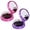 Rose Red, Purple, variant on 2pcs Folding Travel Mirror Hair Brushes Round Mirror Pocket Hair Brush Portable Mini Pop Up Hair Brushes for Women Girls Wet and Dry Hair (Purple, Black)