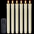 thumbnail image 1 of Velas cónicas sin llama Lamp CANDLE CHOICE, 24 cm, control remoto, paquete de 6, 1 of 4
