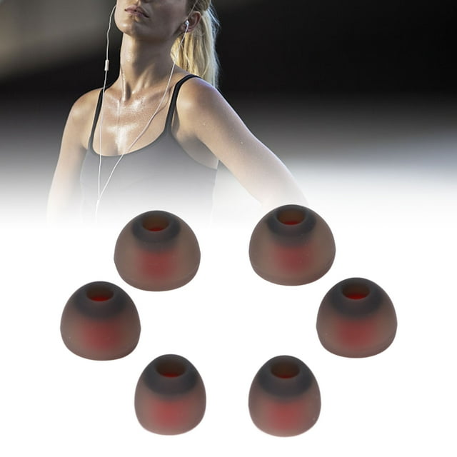 Puntas de Repuesto ANGGREK para Auriculares Almohadillas de Silicona Intercambiables Multiusos Gris Rojo