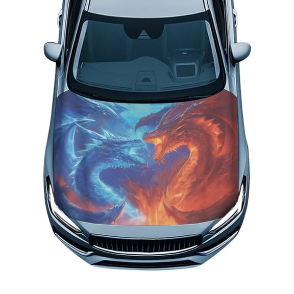 HUISEFOR Purple Butterfly Car Hood Cover All-Season Protection Car Hood Cover Protector Fashion Can be Washed Automotive Exterior Accessories Universal Fit for Most Cars