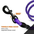 thumbnail image 4 of Taglory Rope Dog Leash with Comfortable Padded Handle, 5ft Reflective Dog Leash, Purple, 4 of 7
