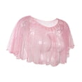 thumbnail image 4 of Châle pour Femmes Mode Mariage Été Occasion Formelle Soirée Cape Rose, 4 of 7