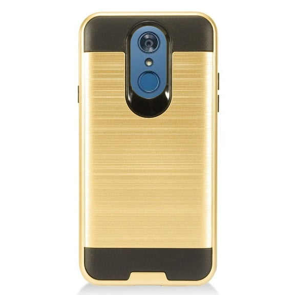 GSA Brushed Hybrid Case for LG Q7, Q7 Plus - Gold Black