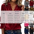 thumbnail image 3 of ClodeEU Women's Velvet V Neck Button Down Long Sleeve Shirt,Casual Slim Blouse ,Women's Plus S, 3 of 6