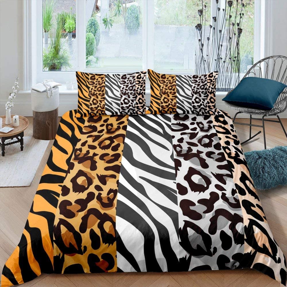 BLACK WHITE SAFARI ZEBRA KINGDOM 6-8pc Comforter Set  King Queen Full Twin Sizes 