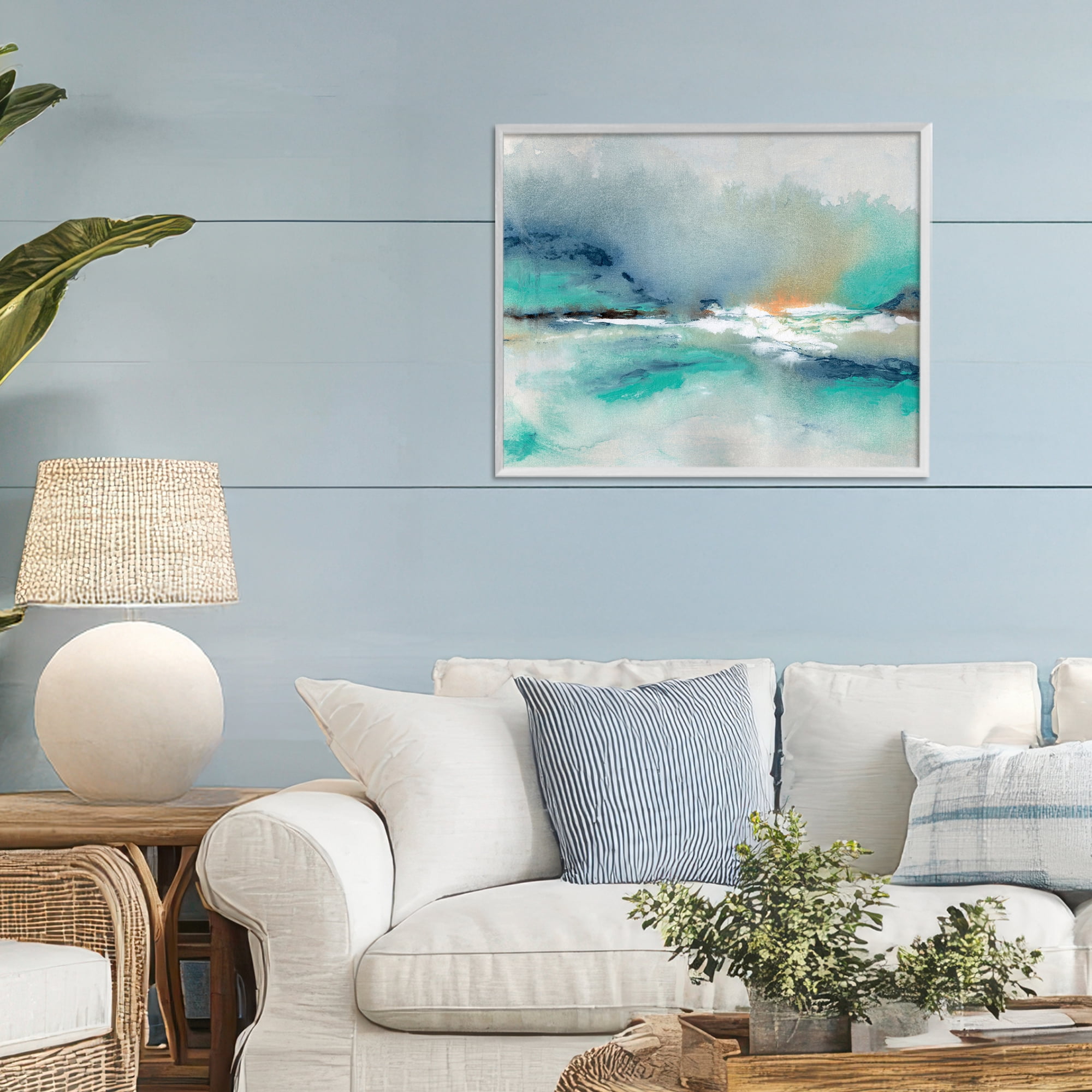 Stupell Industries Sun Bleached Crossing White Framed Giclee Art, design by NLS Design